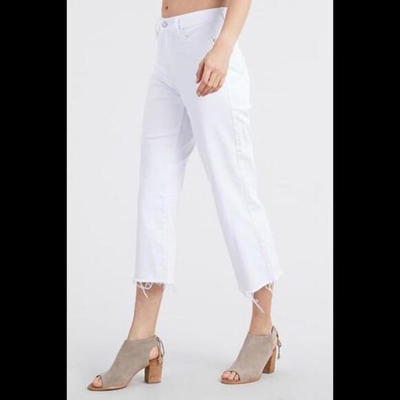 Judy Blue White Cropped Raw Hem Jeans- Size 9 - Picture 2 of 3